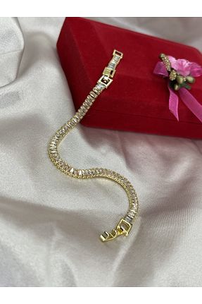 دستبند جواهر طلائی زنانه زیرکن VELİT VOLA - کد 764593534