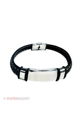 دستبند استیل (فولاد) مشکی مردانه Markasepeti - کد 764699282