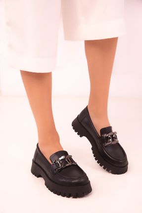 کفش کژوال مشکی زنانه چرم مصنوعی پاشنه کوتاه ( 4 - 1 cm ) پاشنه ضخیم کد 763156948