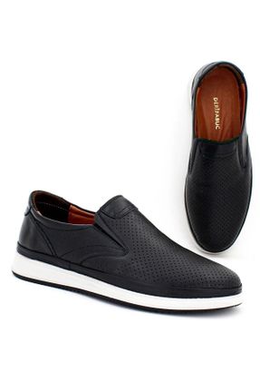 کفش کژوال مشکی مردانه چرم طبیعی پاشنه کوتاه ( 4 - 1 cm ) پاشنه ساده کد 303515390