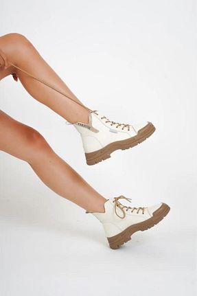 بوت / نیم بوت بژ زنانه پاشنه تخت Guja - کد 765118101