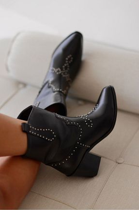 چکمه مشکی زنانه پاشنه متوسط (5-9 سانتی متر) selinshoes - کد 765387871