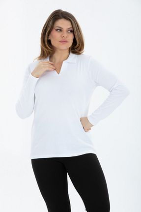 بلوز سایز بزرگ سفید زنانه سایز بزرگ BANEGA - کد 765396266