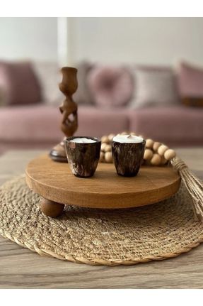 بشقاب غذاخوری قهوه ای چوب قابل استفاده در مایکروویو کد 745871852