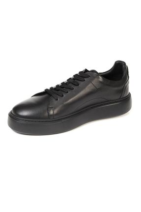 کفش کژوال مشکی مردانه چرم طبیعی پاشنه کوتاه ( 4 - 1 cm ) پاشنه ساده کد 765703029