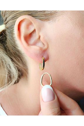 گوشواره نقره طلائی زنانه 925 عیار MEKS JEWELS - کد 765730080