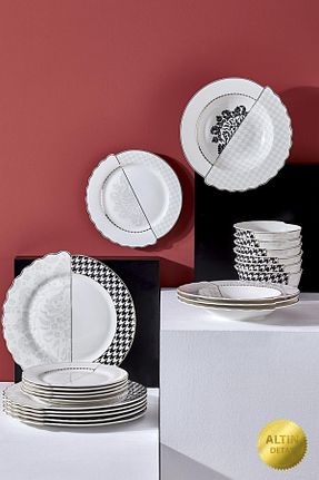 سرویس غذاخوری سفید 6 نفره Neva - کد 444114294