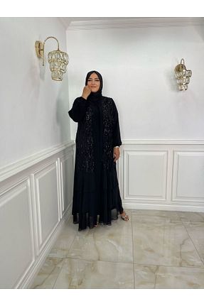 ست بالاتنه و پائین تنه حجاب مشکی زنانه سایز بزرگ Emsale - کد 766897354