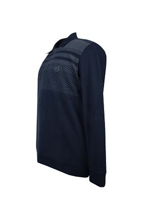 سوئیشرت سایز بزرگ سرمه ای مردانه تنگ marufshop - کد 766025220