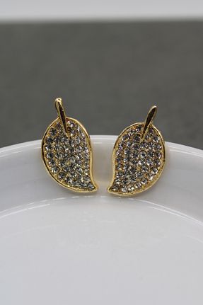 گوشواره جواهر طلائی سنگی کد 766189680