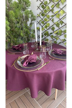 رومیزی بنفش کتان Decamor home - کد 766198592