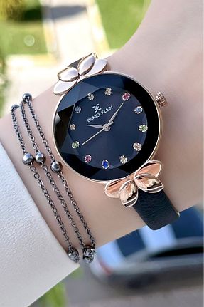 ساعت مچی مشکی زنانه 31-34 میلی متر Daniel Klein - کد 703429738