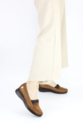کفش کژوال قهوه ای زنانه چرم طبیعی پاشنه کوتاه ( 4 - 1 cm ) پاشنه ساده کد 764855137