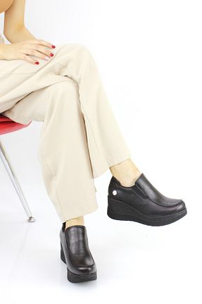 کفش کژوال مشکی زنانه چرم خالص Mammamia - کد 765277133