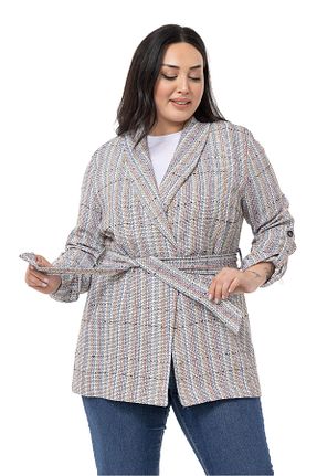 کت سایز بزرگ نباتی زنانه پنبه-اکریلیک-پلی استر DISENTIS MODEST - کد 765398991