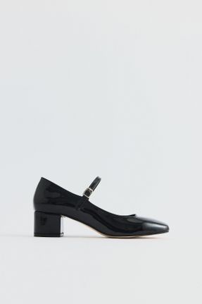 کفش پاشنه بلند کلاسیک مشکی زنانه چرم مصنوعی پاشنه ضخیم پاشنه کوتاه ( 4 - 1 cm ) کد 765687049