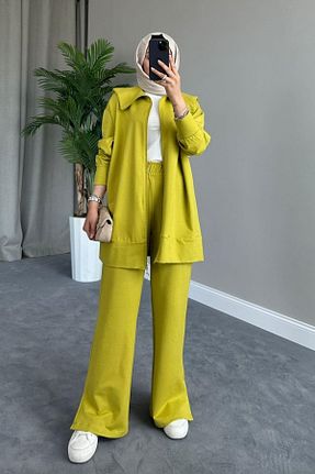 ست بالاتنه و پائین تنه حجاب سبز زنانه رگولار Rimel Moda - کد 765930648