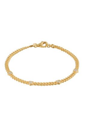 دستبند نقره طلائی زنانه 18 عیار Joy of Jade - کد 728822143