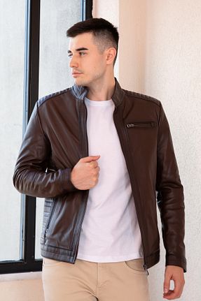 کاپشن قهوه ای مردانه رگولار Hodore - کد 35621117