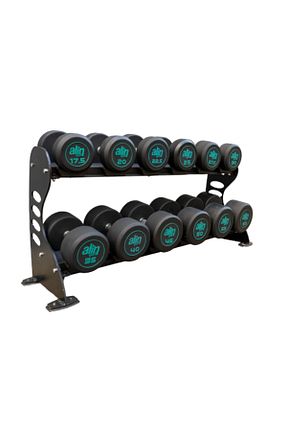 دمبل و صفحه وزنه مشکی کائوچو AlinSport - کد 766054124