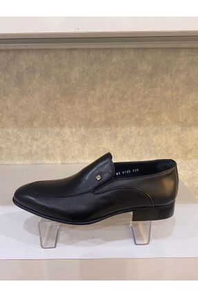 کفش کلاسیک مشکی مردانه چرم طبیعی پاشنه کوتاه ( 4 - 1 cm ) پاشنه ساده کد 766019790
