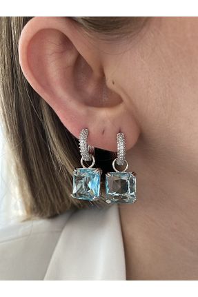 گوشواره جواهر متالیک زیرکن Pinery Jewels - کد 766204164