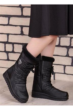 بوت برفی مشکی زنانه پارچه ای PATİK BEBE - کد 766361971