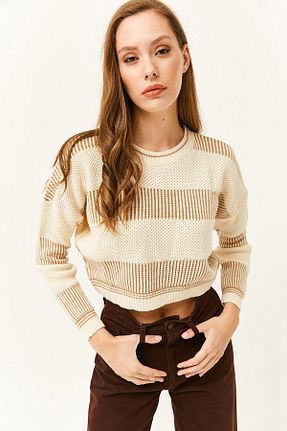 پلیور بژ زنانه رگولار Olalook - کد 765332795
