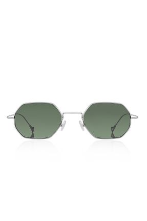 عینک آفتابی سبز مردانه 52 UV400 فلزی هندسی کد 764962415