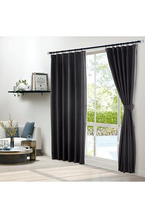 پرده زمینه مشکی پلی استر Selerteks Home - کد 738086926