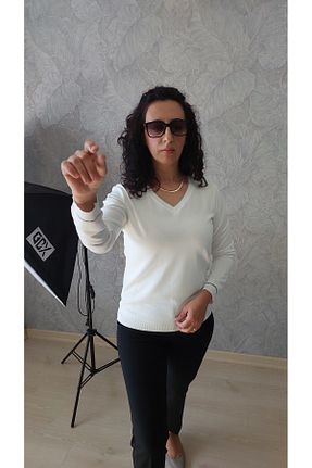 بلوز سفید زنانه ساده MARGO BUTİK - کد 765427885
