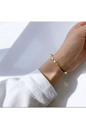 دستبند استیل (فولاد) طلائی زنانه استیل (فولاد) Goldmine - کد 765565237