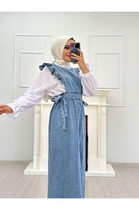 سالوپت آبی زنانه جین moda periy - کد 754943717