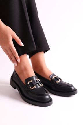 کفش آکسفورد مشکی زنانه پاشنه کوتاه ( 4 - 1 cm ) کد 765613624