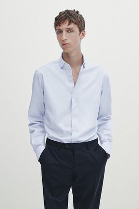 پیراهن آبی مردانه اسلیم فیت Massimo Dutti - کد 765673652