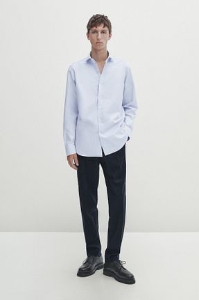 پیراهن آبی مردانه اسلیم فیت Massimo Dutti - کد 765673652