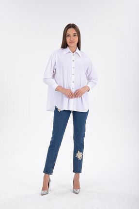 شلوار جین سرمه ای زنانه پاچه لوله تفنگی M&G FASHlON - کد 766532806