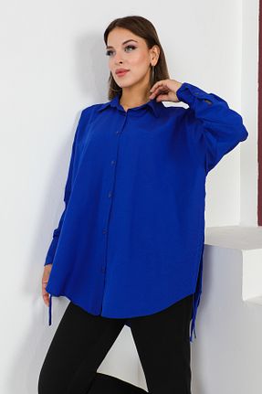 پیراهن سایز بزرگ سرمه ای زنانه سایز بزرگ MAY MARA - کد 766029752