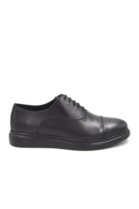 کفش کلاسیک مشکی مردانه چرم طبیعی پاشنه کوتاه ( 4 - 1 cm ) کد 766134668