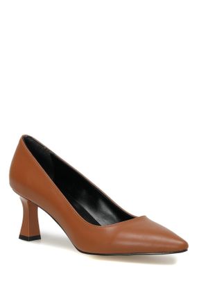 کفش پاشنه بلند کلاسیک قهوه ای زنانه پاشنه نازک پاشنه کوتاه ( 4 - 1 cm ) کد 766265390