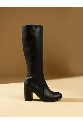 چکمه مشکی زنانه الاستین Alemdar Shoes - کد 767071164