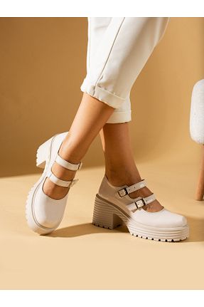 کفش لوفر بژ زنانه چرم لاکی Alemdar Shoes - کد 767070410