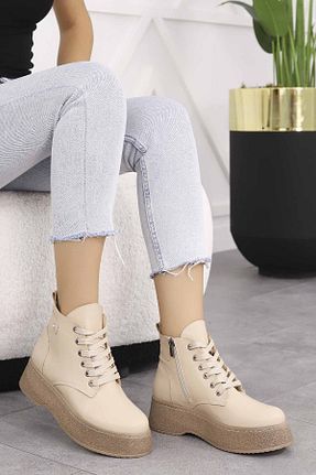 بوت / نیم بوت بژ زنانه جیر Mamito Ayakkabı - کد 767153370