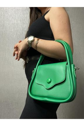 کیف دوشی سبز زنانه چرم مصنوعی کد 767413788