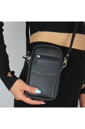 کیف دوشی مشکی زنانه چرم خالص MÇ DERİ - کد 767460174