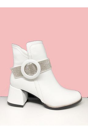 بوت / نیم بوت سفید زنانه جیر YGTSHOES - کد 164554136