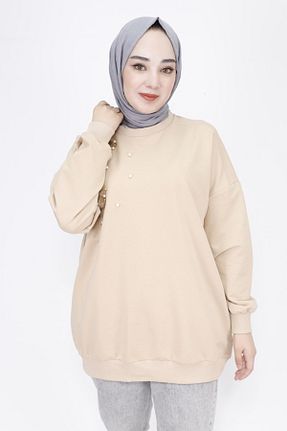 سوئیشرت حجاب بژ زنانه پنبه پلی استر Butik - کد 767917259