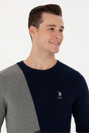 پلیور طوسی مردانه ساده U.S. Polo Assn. - کد 768233697