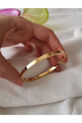 دستبند استیل طلائی زنانه استیل ضد زنگ کد 235241546
