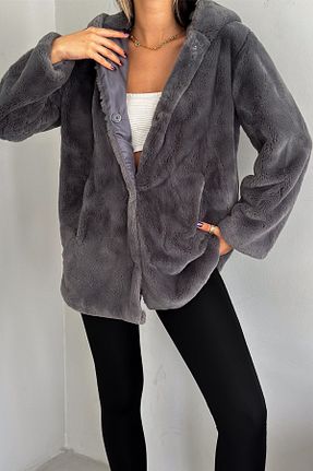 کاپشن طوسی زنانه رگولار FEMELLE - کد 768078222